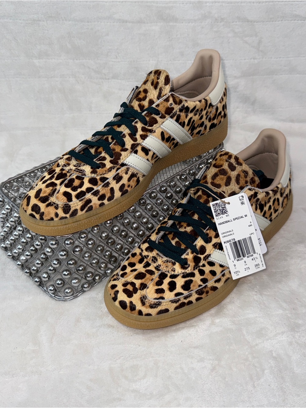 Adidas Handball Spezial W Leopard Sneakers Wmns 10.5/Mens 9 KI6678 - Picture 3 of 16